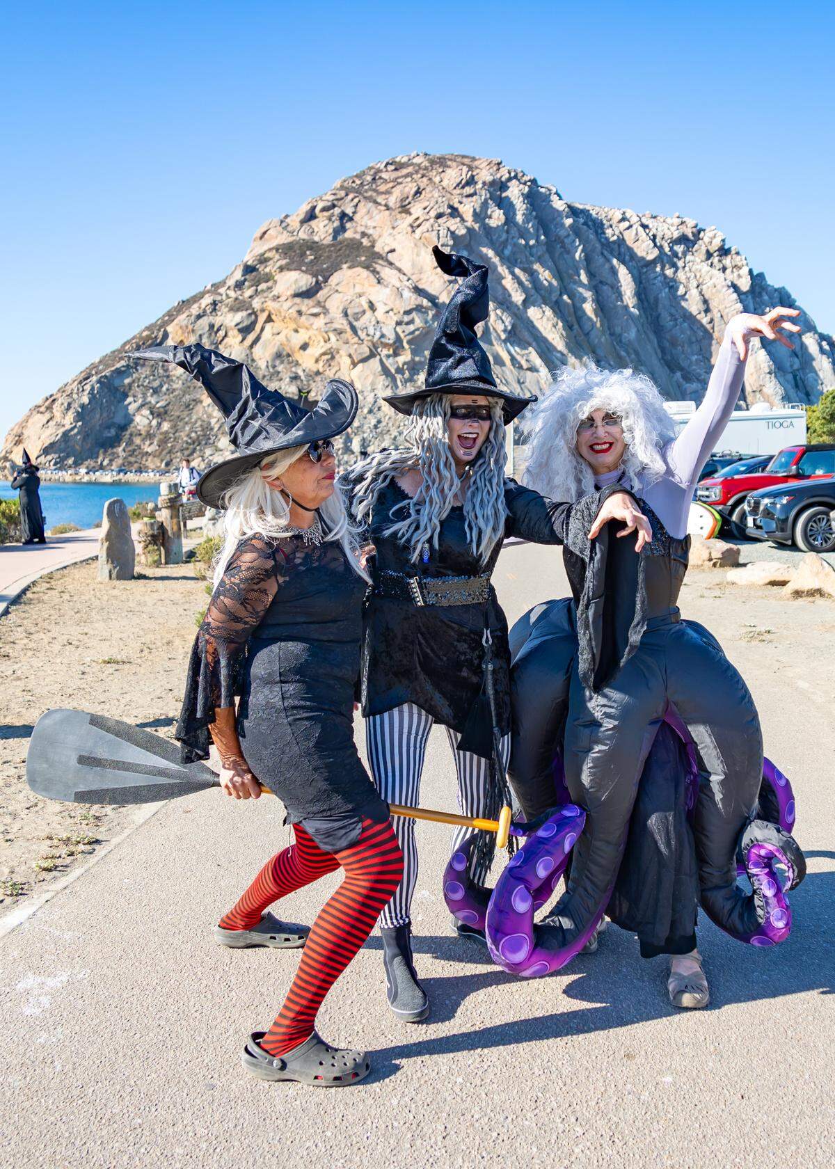 Hundreds of people turned out for the 10th annual Witches and Warlocks Paddle in Morro Bay on Oct. 29, 2023.