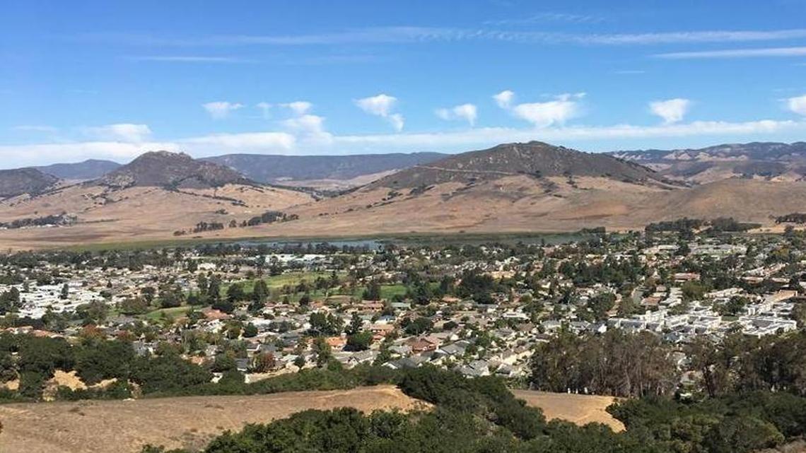 View of the city San Luis Obispo from the Irish Hills.