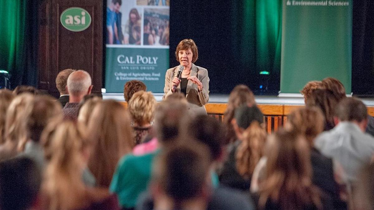 State Secretary of Food and Agriculture Karen Ross visited Cal Poly on Thursday.