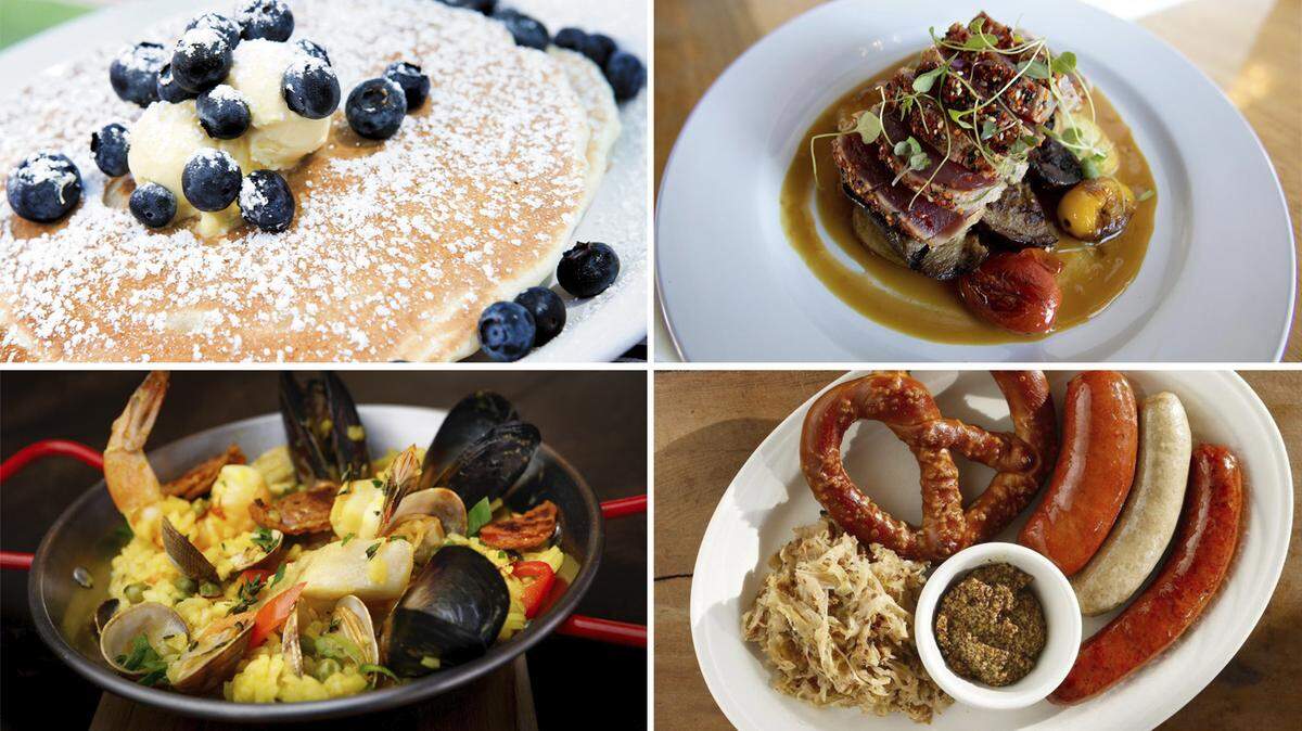 Among Tribune readers’ choices for the most underappreciated restaurants in San Luis Obispo County were, clockwise from top left, the Del Monte Cafe in SLO, Pono Pacific Kitchen in Grover Beach, Beda’s Biergarten in SLO and La Bodega Tapas in Pismo Beach.
