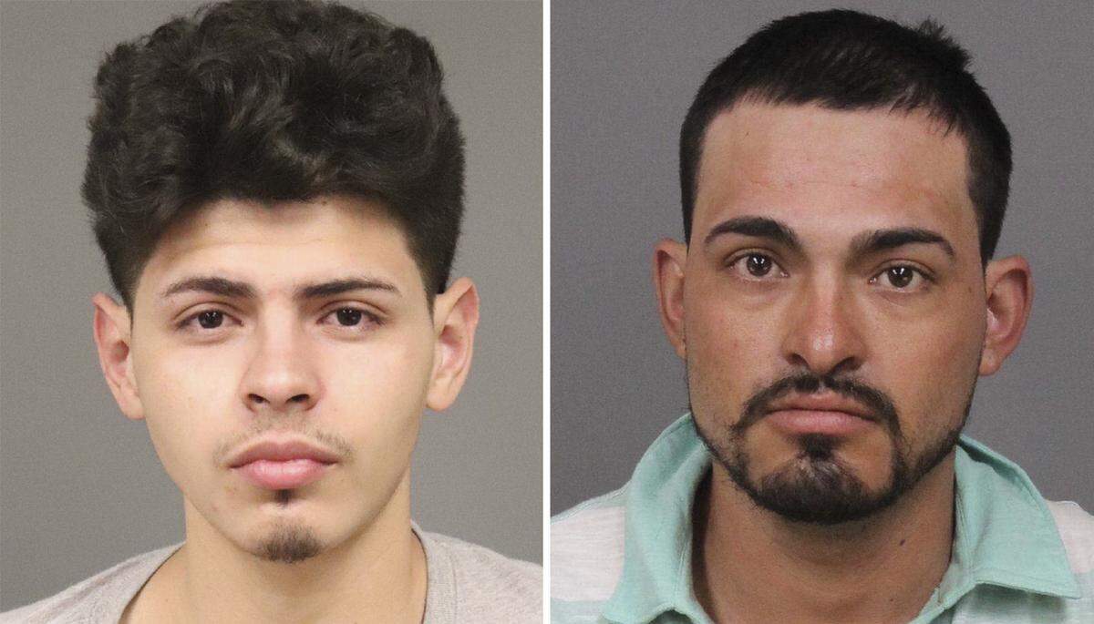 Two suspects have been arrested in a May 2023 robbery in Paso Robles, 19-year-old Angel Chavez, left, and 33-year-old Leonel Sanchez.
