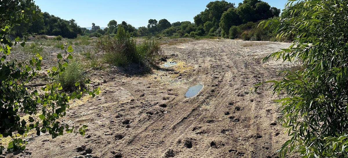 San Luis Obispo County confirmed a dry patch of the Salinas River in Atascadero on Tuesday, July 18, 2023. 