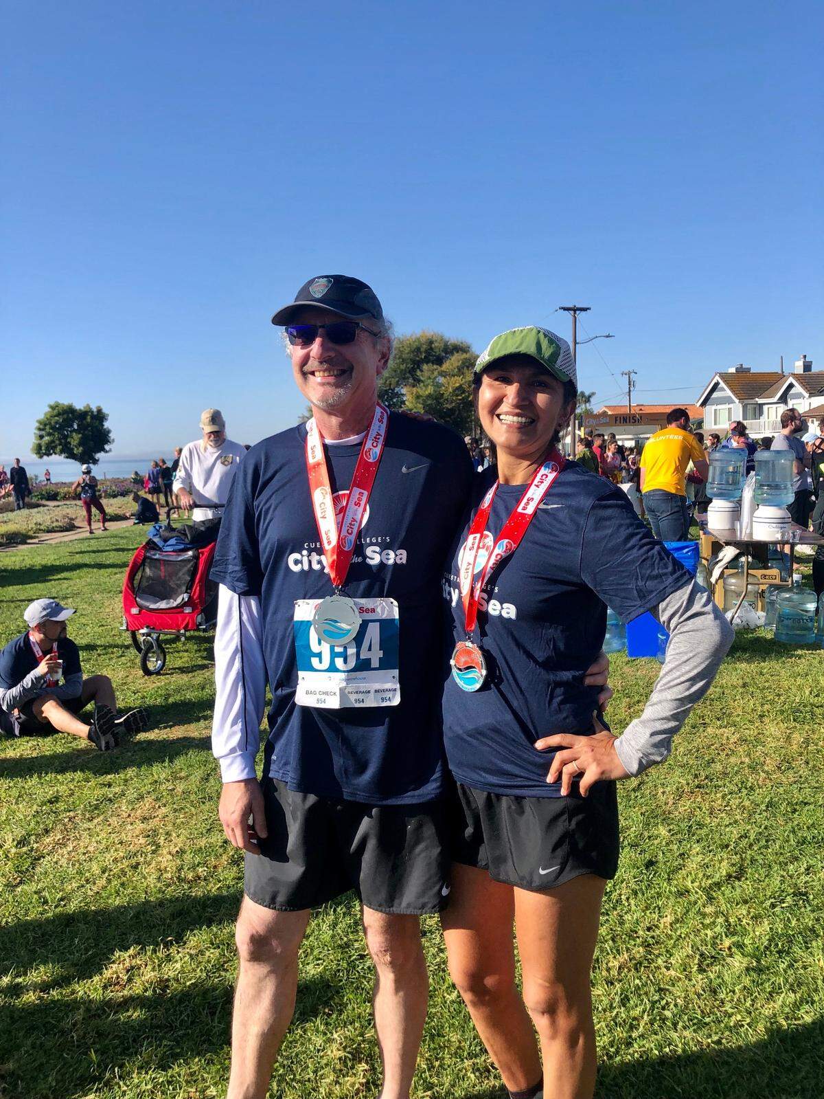 Nelly Caminada found a community through running in San Luis Obispo, she said. Here, she is pictured after running in SLO’s City to the Sea half marathon.