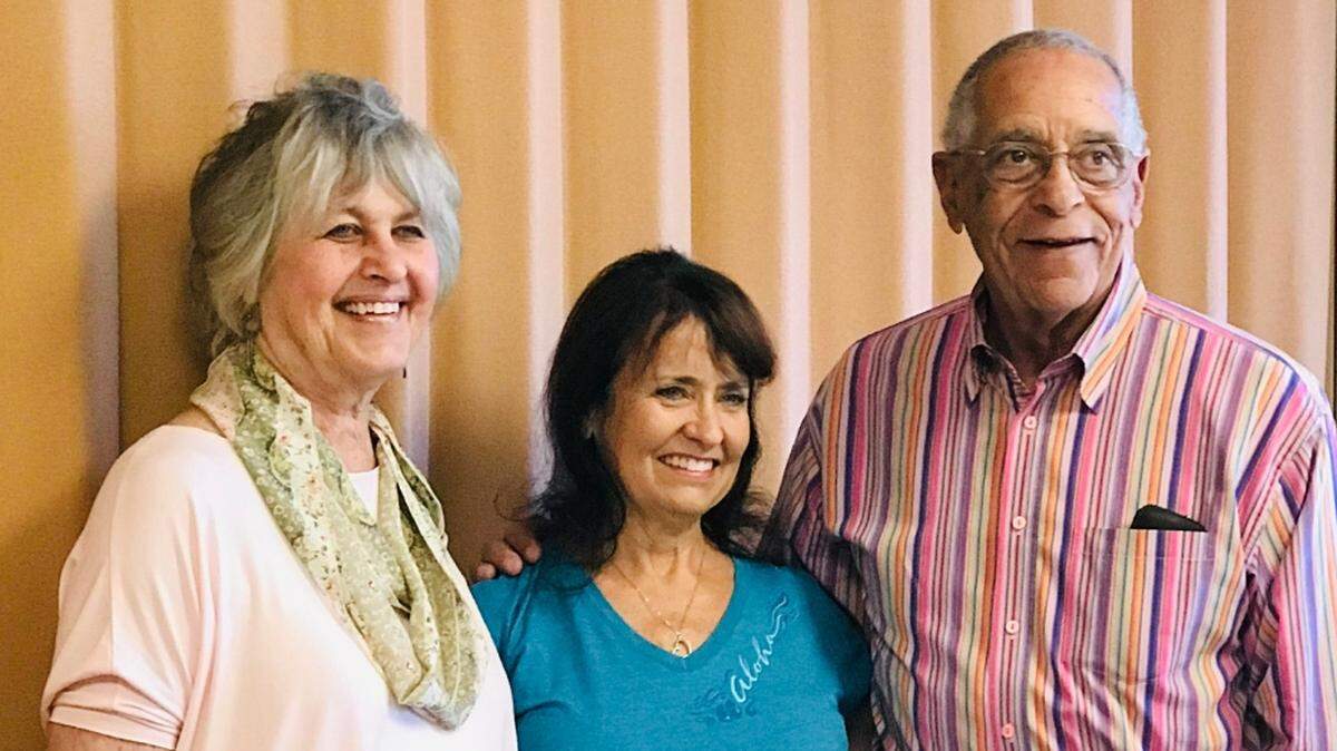 Jeannie Malik, Atascadero’s 2018 Citizen of the Year, (center) poses with Grenda Ernst (left), 2016 Citizen of the Year, and Donn Clickard (right), a trustee on the Atascadero Unified School District board.