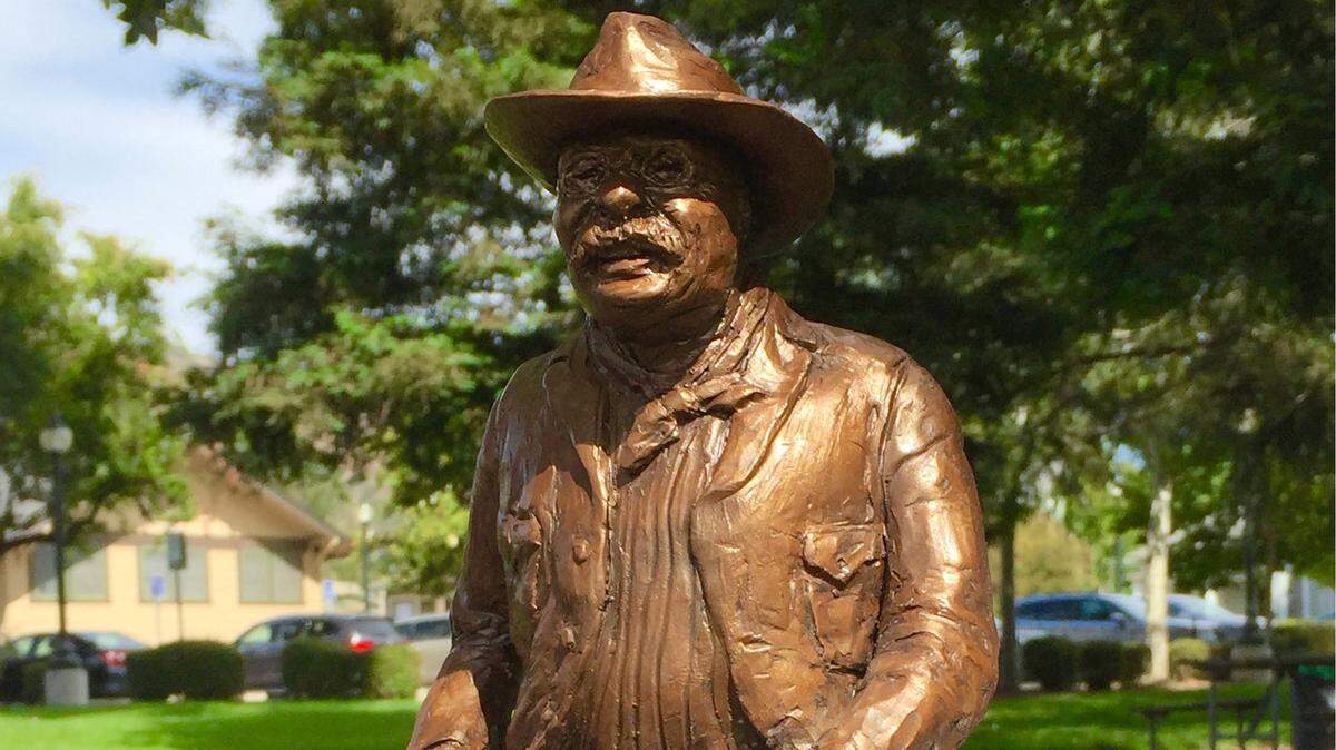Model of Teddy Roosevelt statue by sculptor Paula Zima.