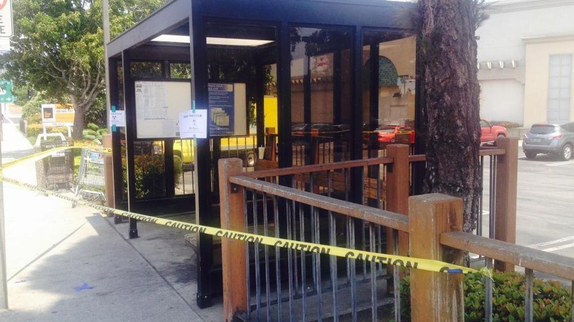 A man in his late 40s died at a Madonna Road bus stop on Thursday from what police believe was a health-related cause.