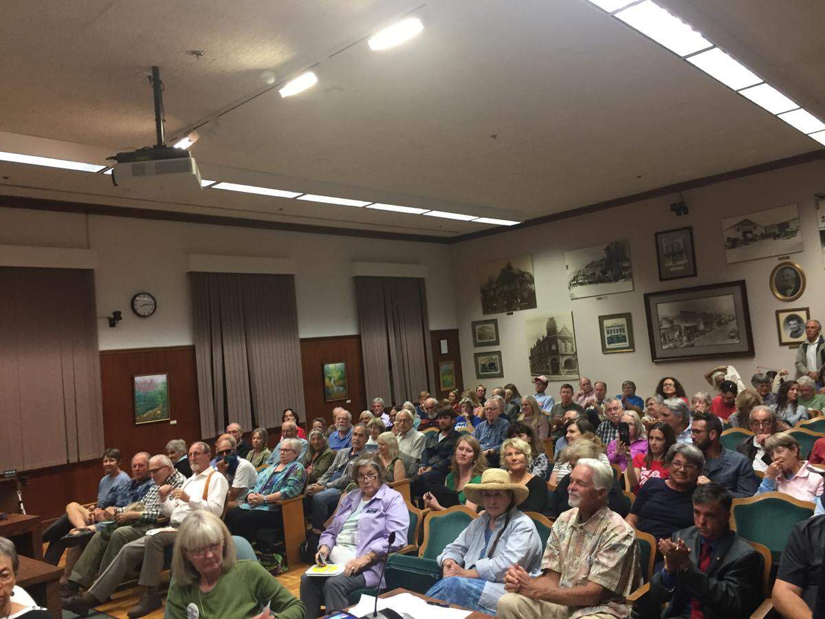 The audience at the San Luis Obispo League of Women Voters candidate’s forum Tuesday.
