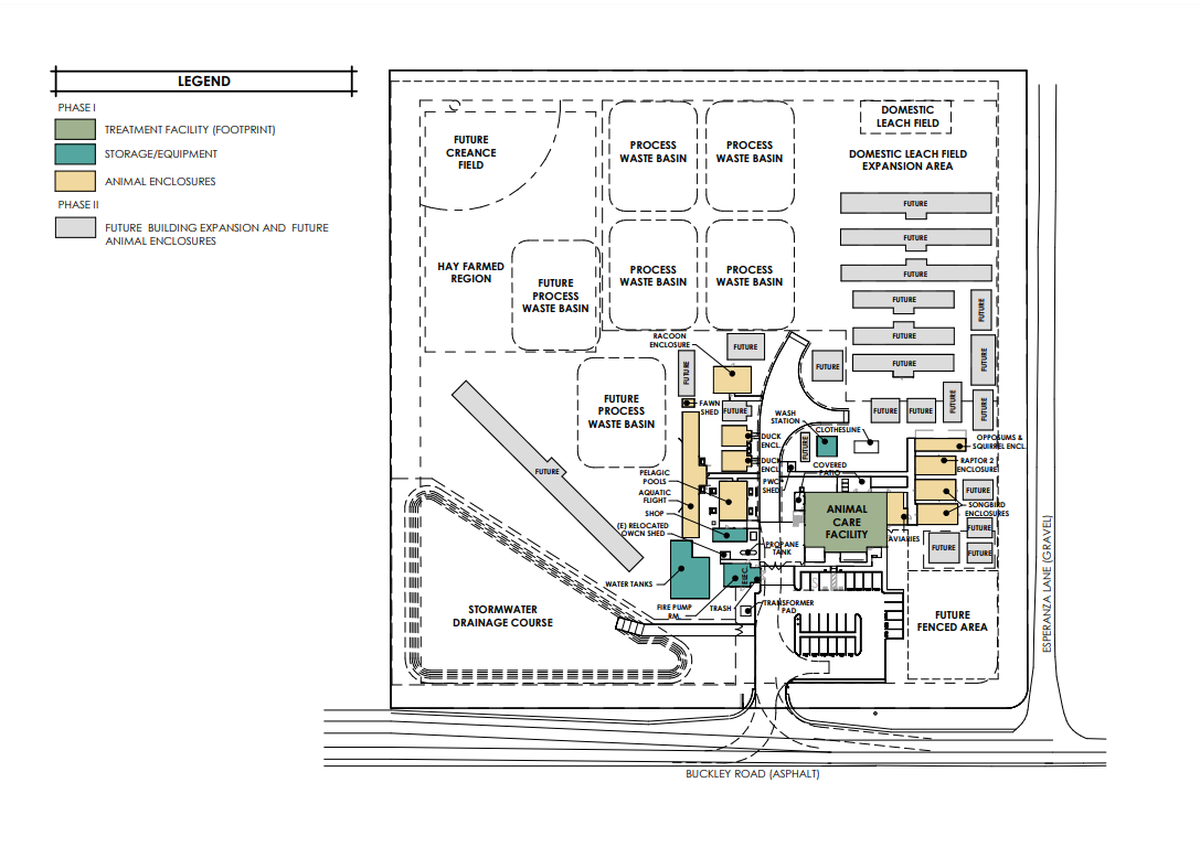 Pacific Wildlife Care plans to build a new, 16,000-square-foot facility in San Luis Obispo at the corner of Buckley Road and Esperanza Lane. The nonprofit plans to begin construction at the start of 2025.