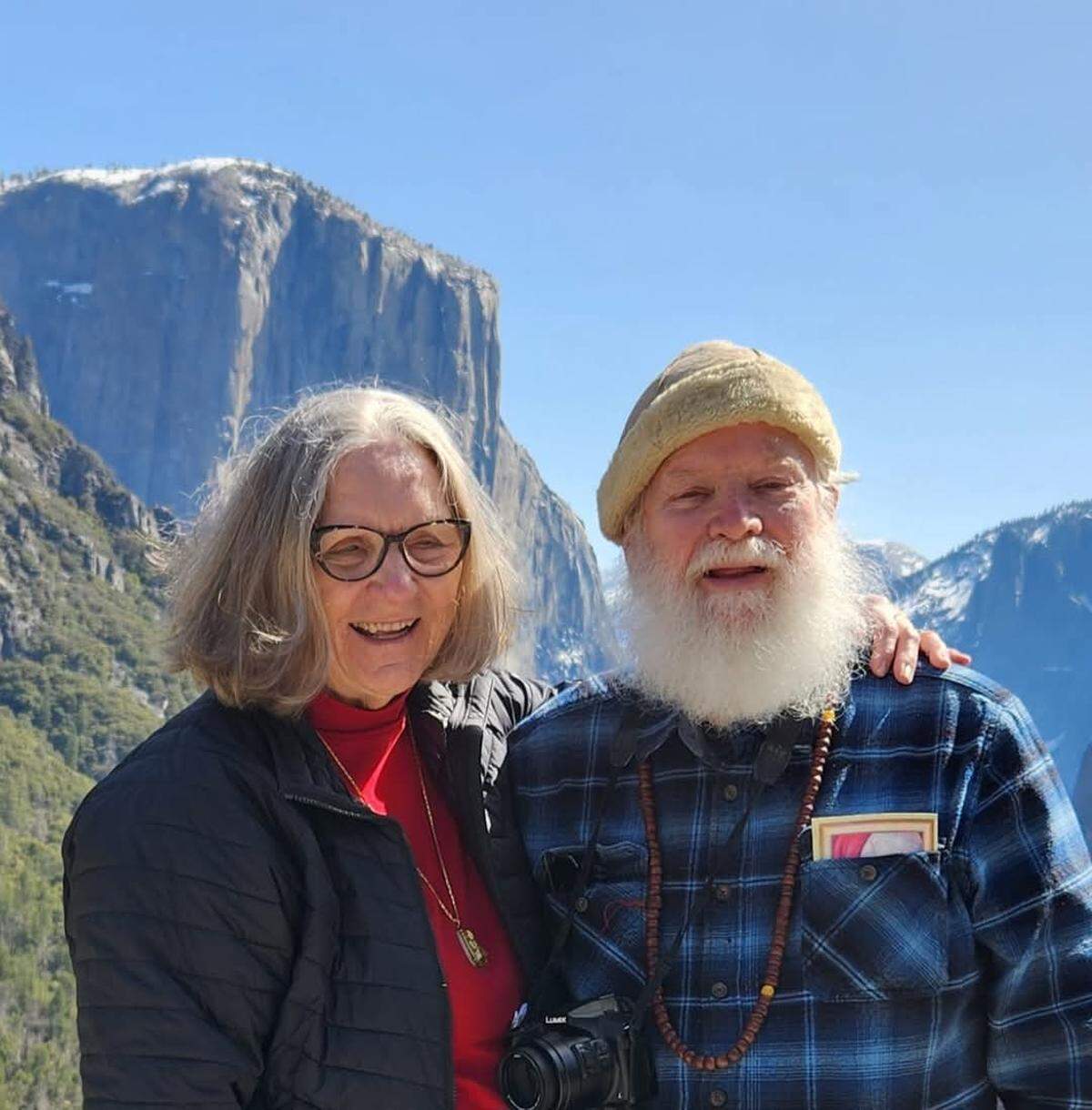 Anet and Charley Carlin of Atascadero take a break in Yosemite. In 1975, she was a co-founder of The Great American Melodrama Theater in Oceano, and he was a member of the board, she said.
