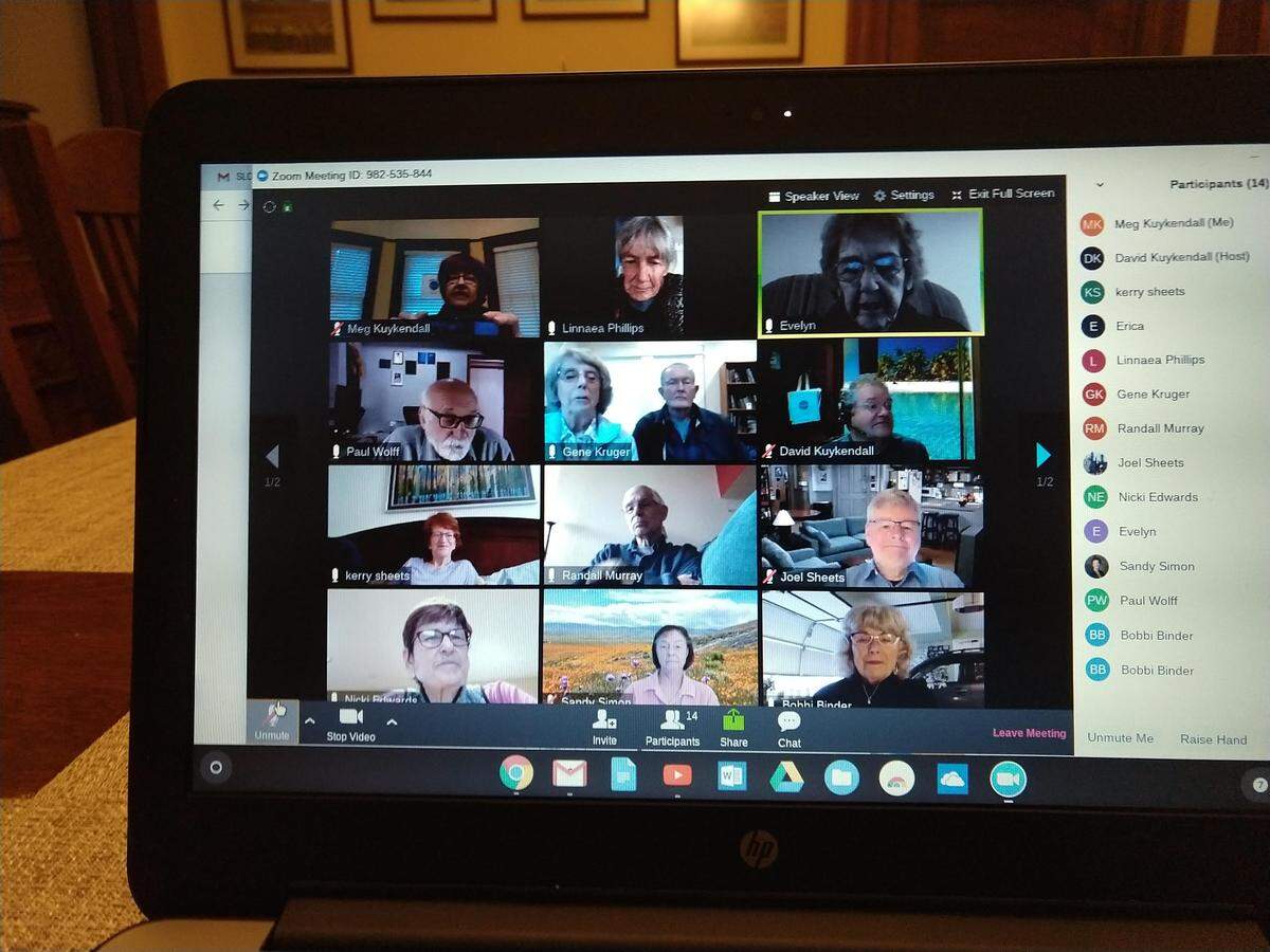 SLO Village holds a coffee chat. This is the virtual snap shot of a talk.