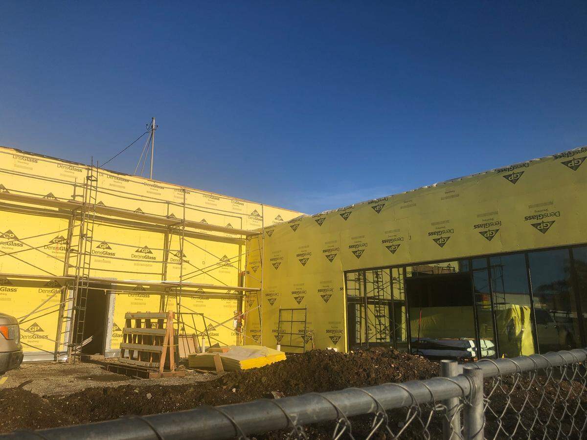 An image of the work being done on the 2640 Broad St. Natural Healing Center location in SLO.