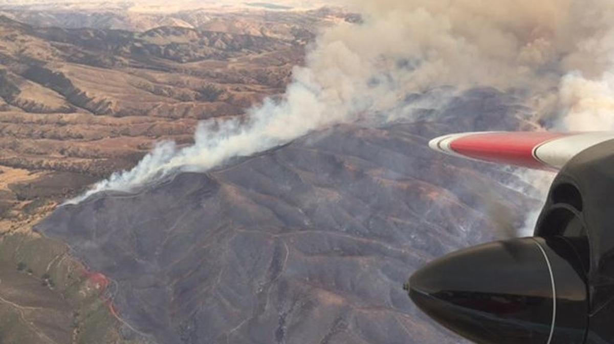 A view of the Metz Fire near Soledad on Sunday, May 22, 2016.