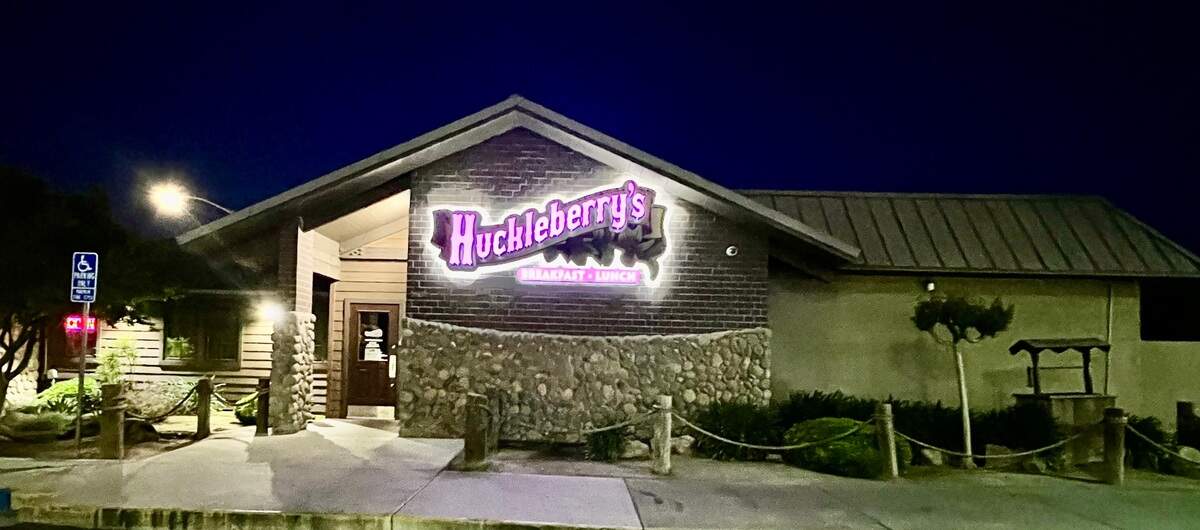 This is the entry and front facade of the Huckleberry’s restaurant on Bullard in Fresno, one of 32 restaurants in that chain. It’s one of the three franchises owned by Ray Tavakoli, whose Atascadero Huckleberry’s is set to open in July 2023..
