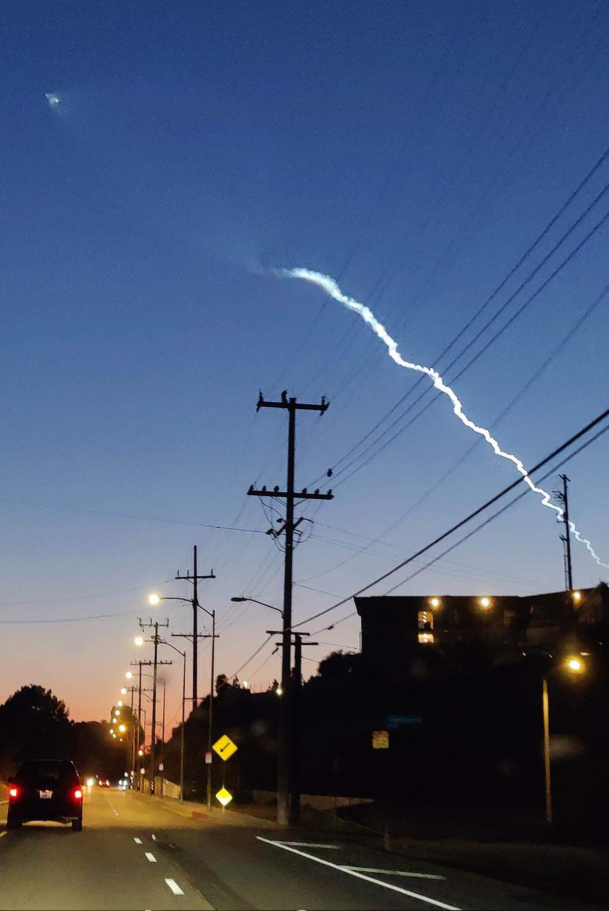 A view of the Firefly Aerospace rocket launch from Los Angeles.