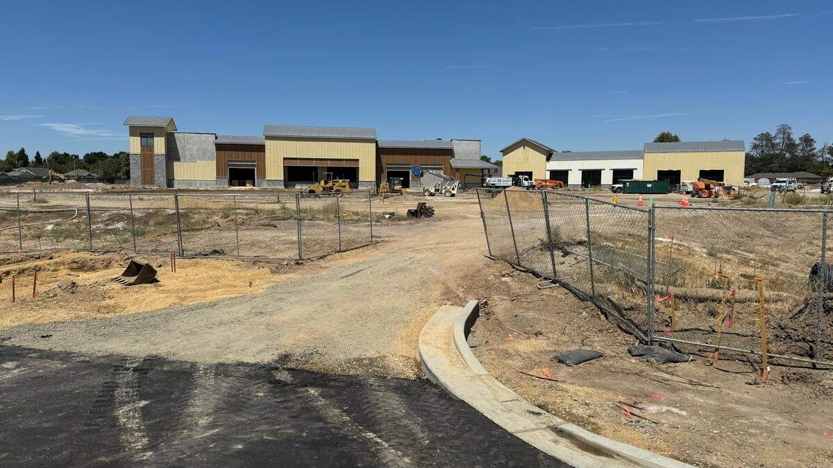 The Del Rio Marketplace in Atascadero, seen on July 22, 2404, will be anchored by a 33,000-square-foot Valley Fresh grocery store, left, along with other buildings for commercial and residential uses.