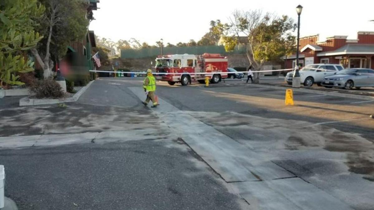 Cal Fire firefighters were on scene of a diesel spill in the parking lot of JJ’s Market in Arroyo Grande on Thursday morning.