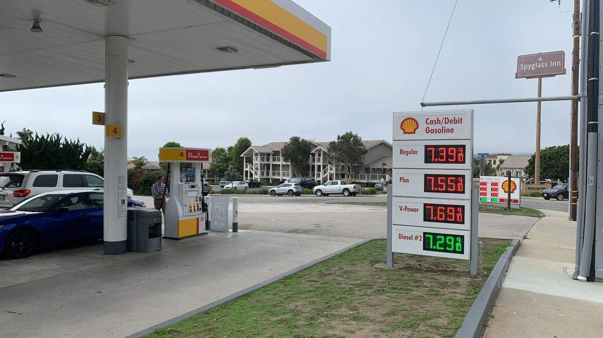 A Shell station in San Luis Obispo County was charging more than $7 per gallon in late September. 