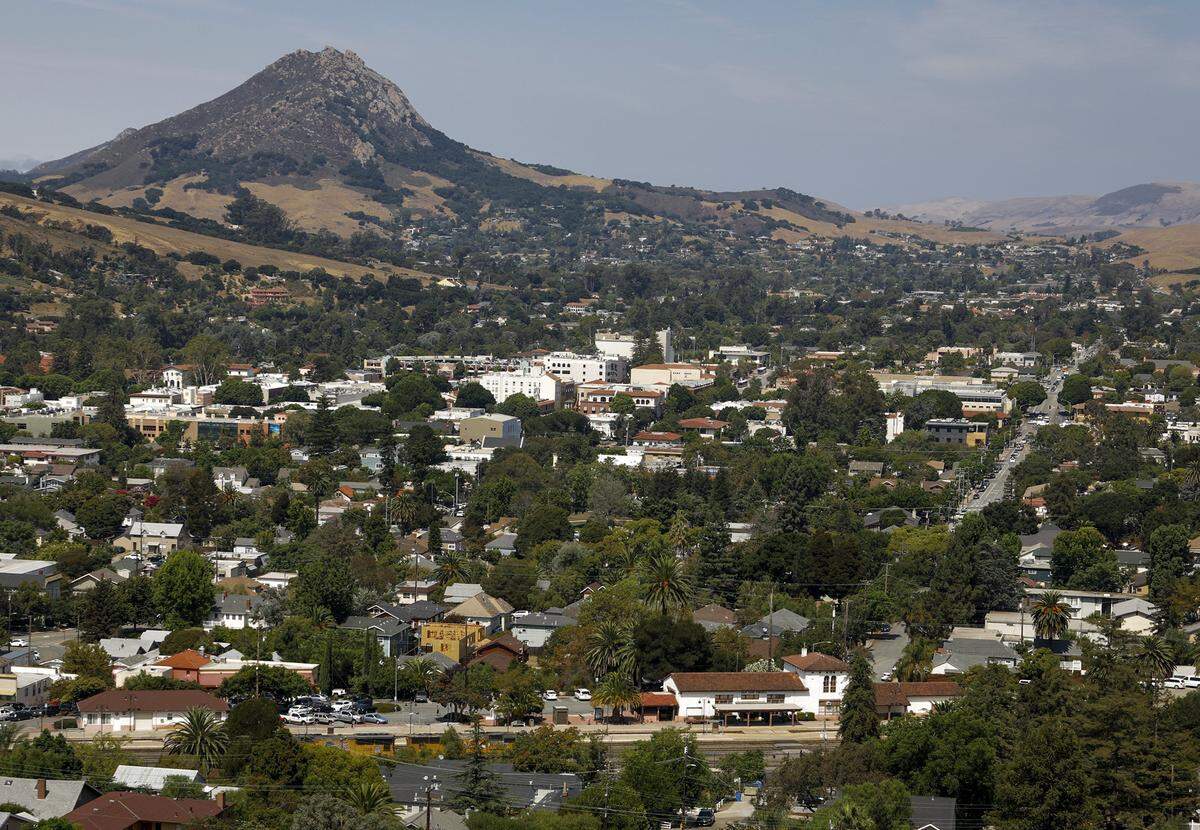 An aerial view of San Luis Obispo. 