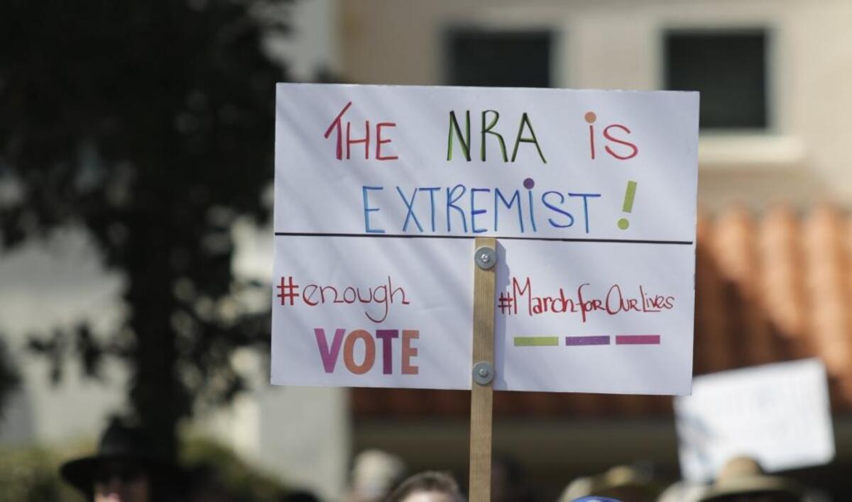 The March for Our Lives began in Mitchell Park in San Luis Obispo, Saturday, March 24, 2018 and wound its way around downtown San Luis Obispo.