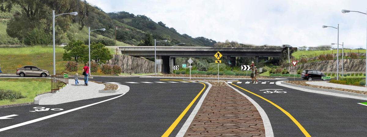 San Luis Obispo County will install a roundabout at the intersection of Avila Beach Drive and Shell Beach Road along Highway 101. Construction will start in 2024.