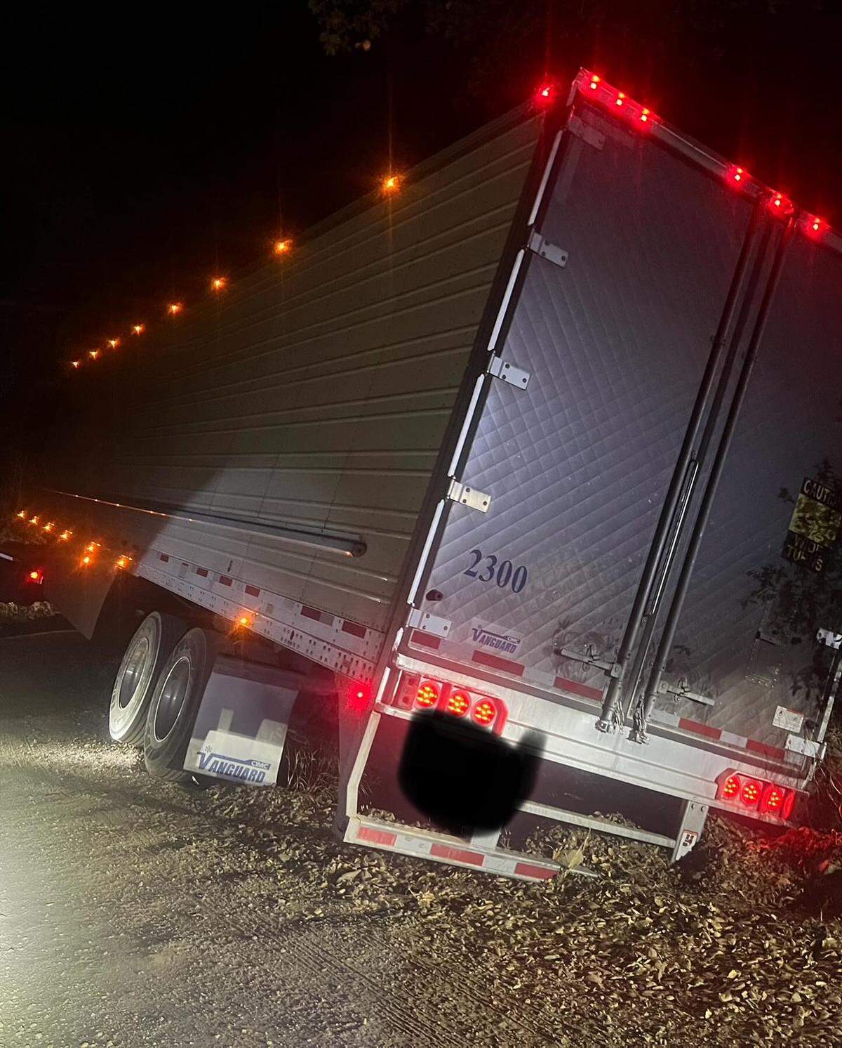 A semi-truck driver got stuck on Stagecoach Road after a GPS gave him bad directions on Oct. 22, 2024. 