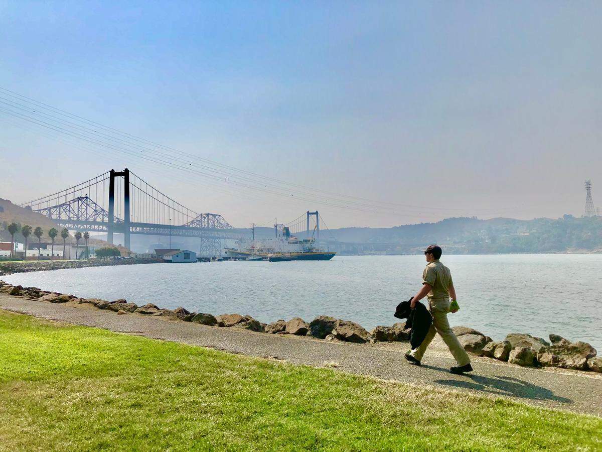 The California State University Maritime Academy campus is located on the waterfront in Vallejo. It includes the 500-foot Golden Bear training vessel.