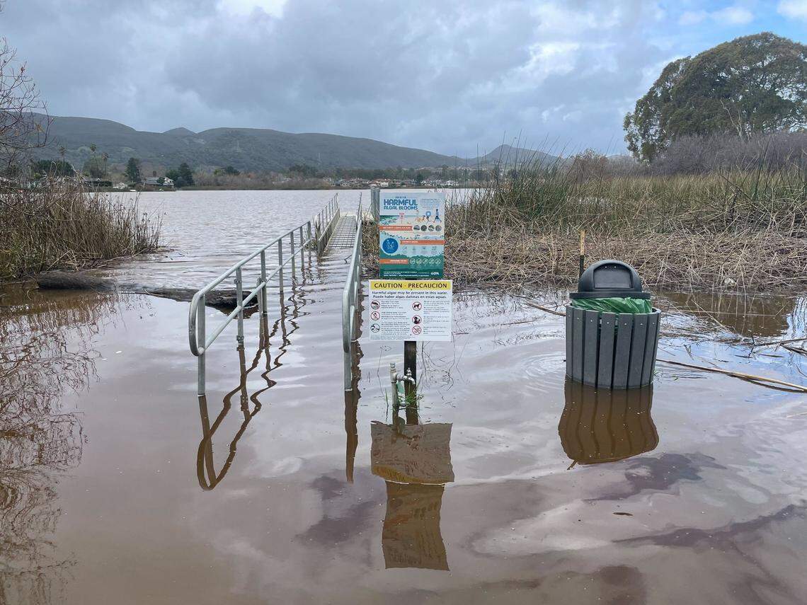 Heavy rains flooded the Laguna Lake boat launch, on Jan. 5, 2023.