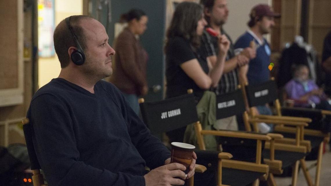 Author Jay Asher, here on the set of the Netflix series “Thirteen Reasons Why” based on his young adult novel of the same name, was expelled from the Society of Children’s Book Writers and Illustrators over sexual harassment allegations.