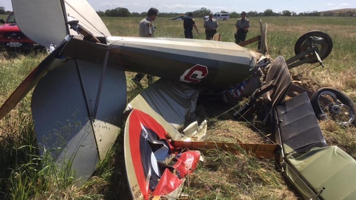 A plane crash near Highway 46 and Estrella Road in Paso Robles killed 1 person on Sunday, April 23, 2017. The plane was a World War I replica.