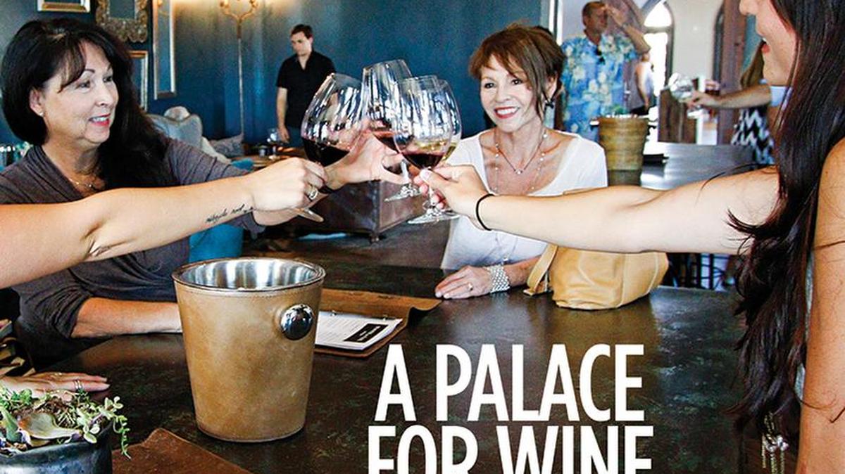Fall 2015’s Vintages magazine. Photo shows wine tasters at Tooth & Nail Winery in Paso Robles.