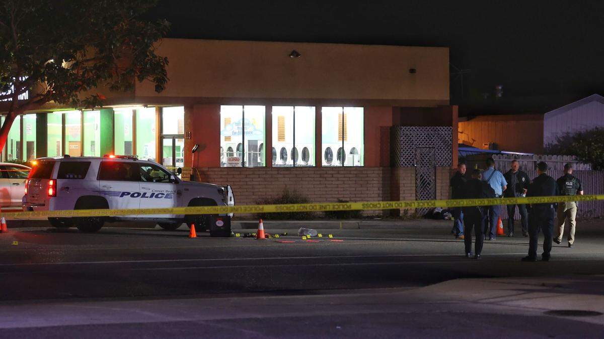 Grover Beach police investigate an officer-involved shooting in the 100 block of South 13th Street that left one person dead on May 25, 2024.