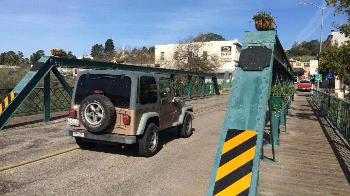 The Bridge Street bridge, which was built in 1908, is too narrow and “functionally obsolete” by Caltrans standards and has a 3-ton load limit.