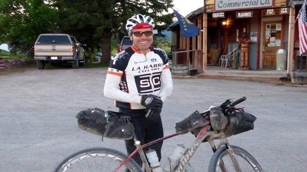 Atascadero resident Brian Lucido, winner of the Tour Divide 2017 bicycle race, poses for a photo outside Blackfoot Angler & Supplies in Ovando, Montana. Lucido completed the race in 14 days, 22 hours and 45 minutes.