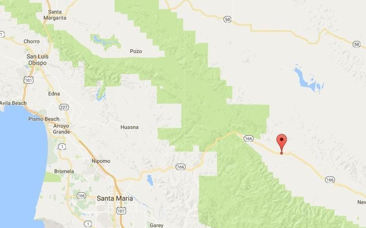 Three people were injured in a collision Sunday evening on Highway 166 about 40 miles east of Santa Maria.