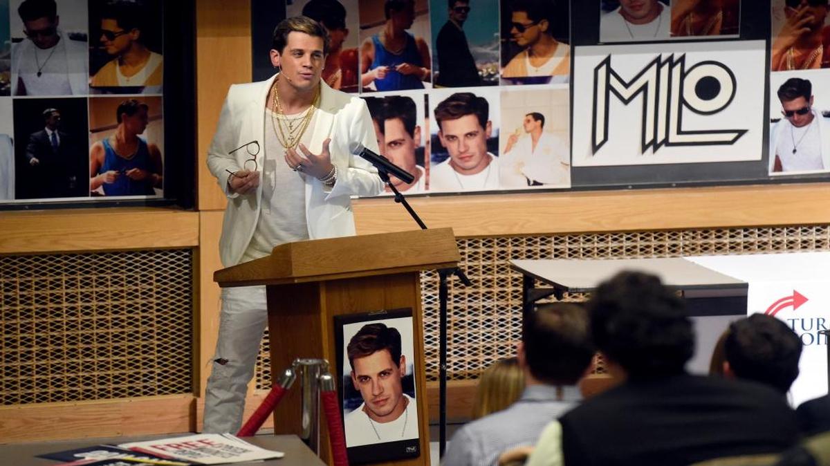 Milo Yiannopoulos speaks on campus in the Mathematics building on the University of Colorado in Boulder, Colo., Wednesday, Jan. 25, 2017. Yiannopoulos is an editor at the alt-right website Breitbart News. The alt-right is an offshoot of conservatism mixing racism, white nationalism and populism. He is scheduled to speak at Cal Poly on Tuesday, Jan. 31, 2017.