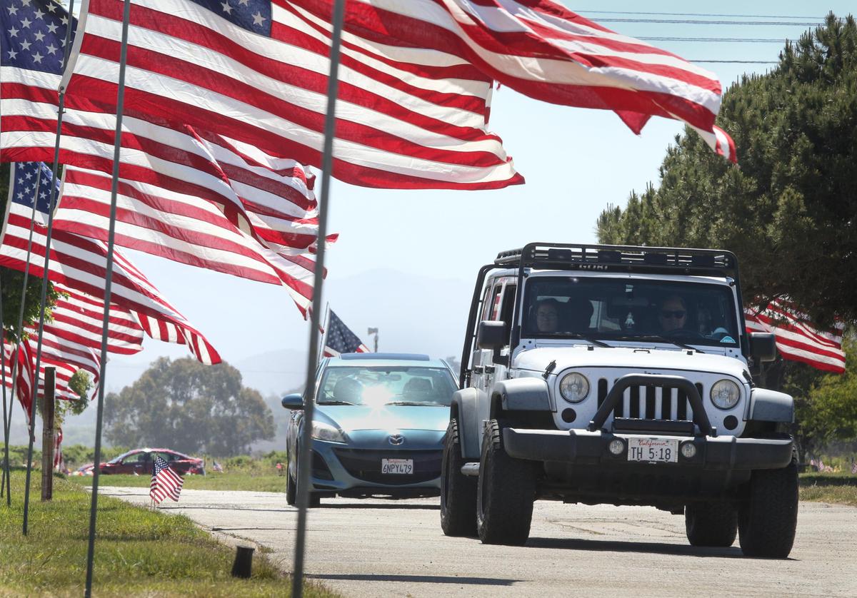 Los Osos Valley Mortuary and Memorial Park held a drive through memorial service. 5-25-2020 David Middlecamp