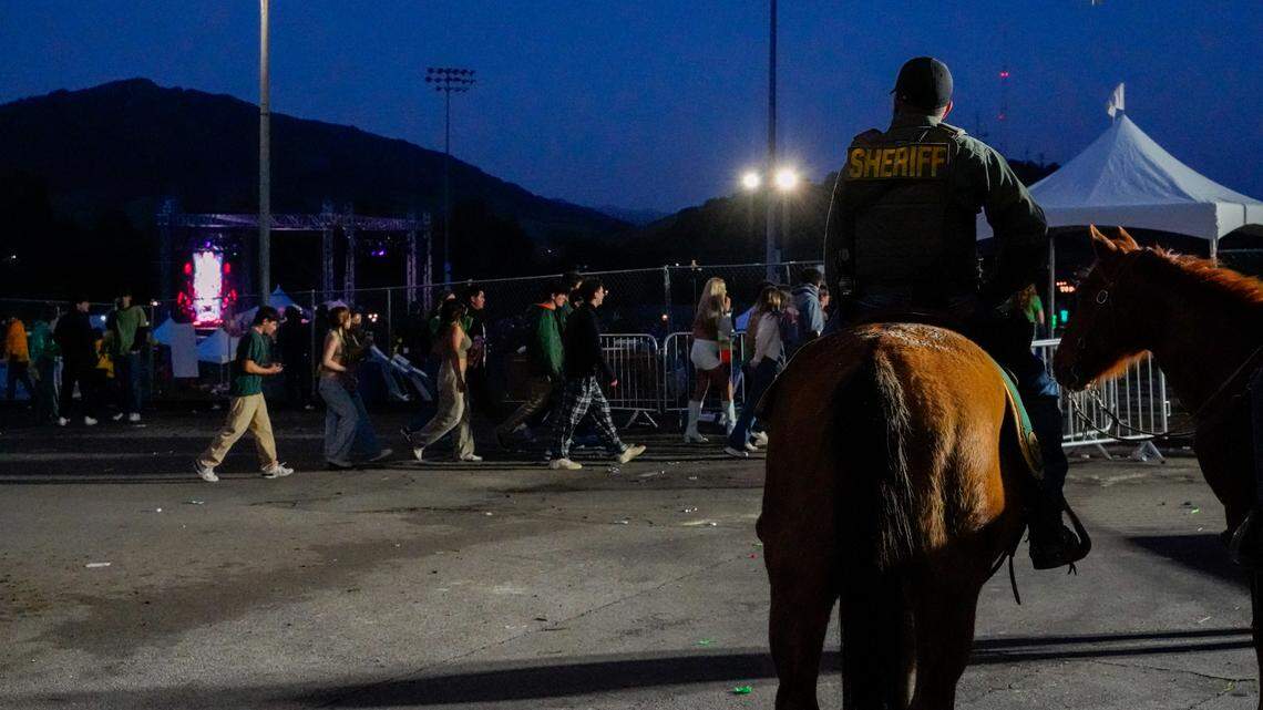 Cal Poly hosted an early morning music festival featuring EDM artists Zhu and Galantis on campus in hopes of drawing students out of the streets on St. Fratty’s Day, March 15, 2025.