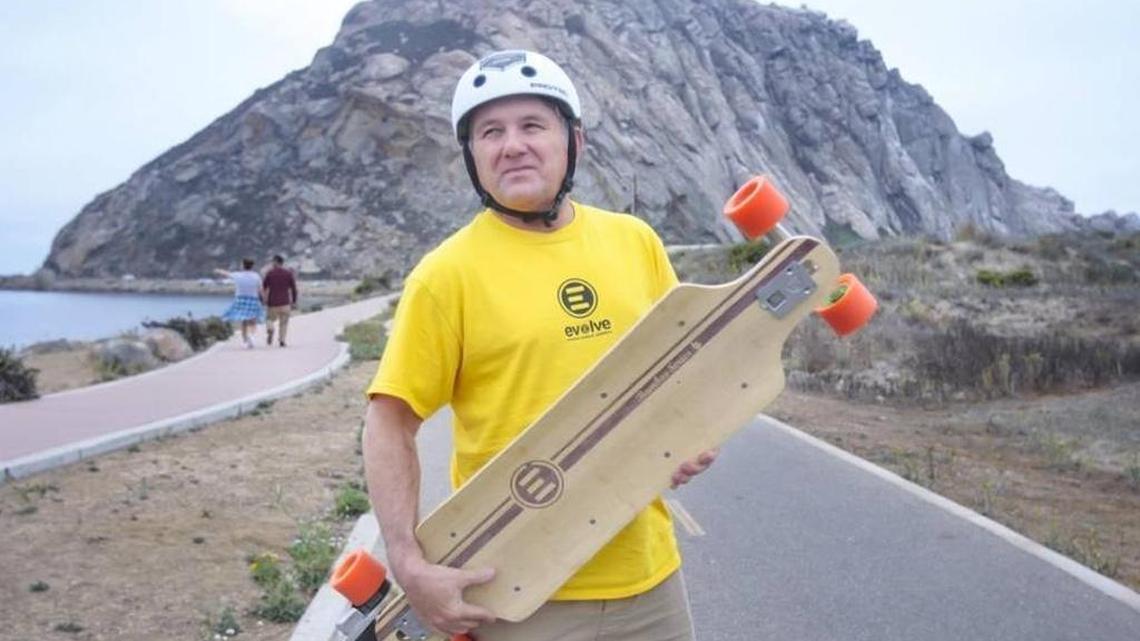 Morro Bay Skateboard Museum owner Jack Smith ended his planned trip early of riding across the country on an electric skateboard.