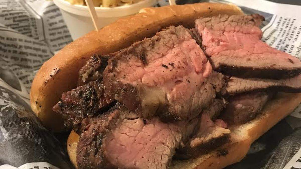 The new Stein’s BBQ Co. restaurant in downtown Paso Robles serves up Central Coast favorites, including this tri-tip sandwich.