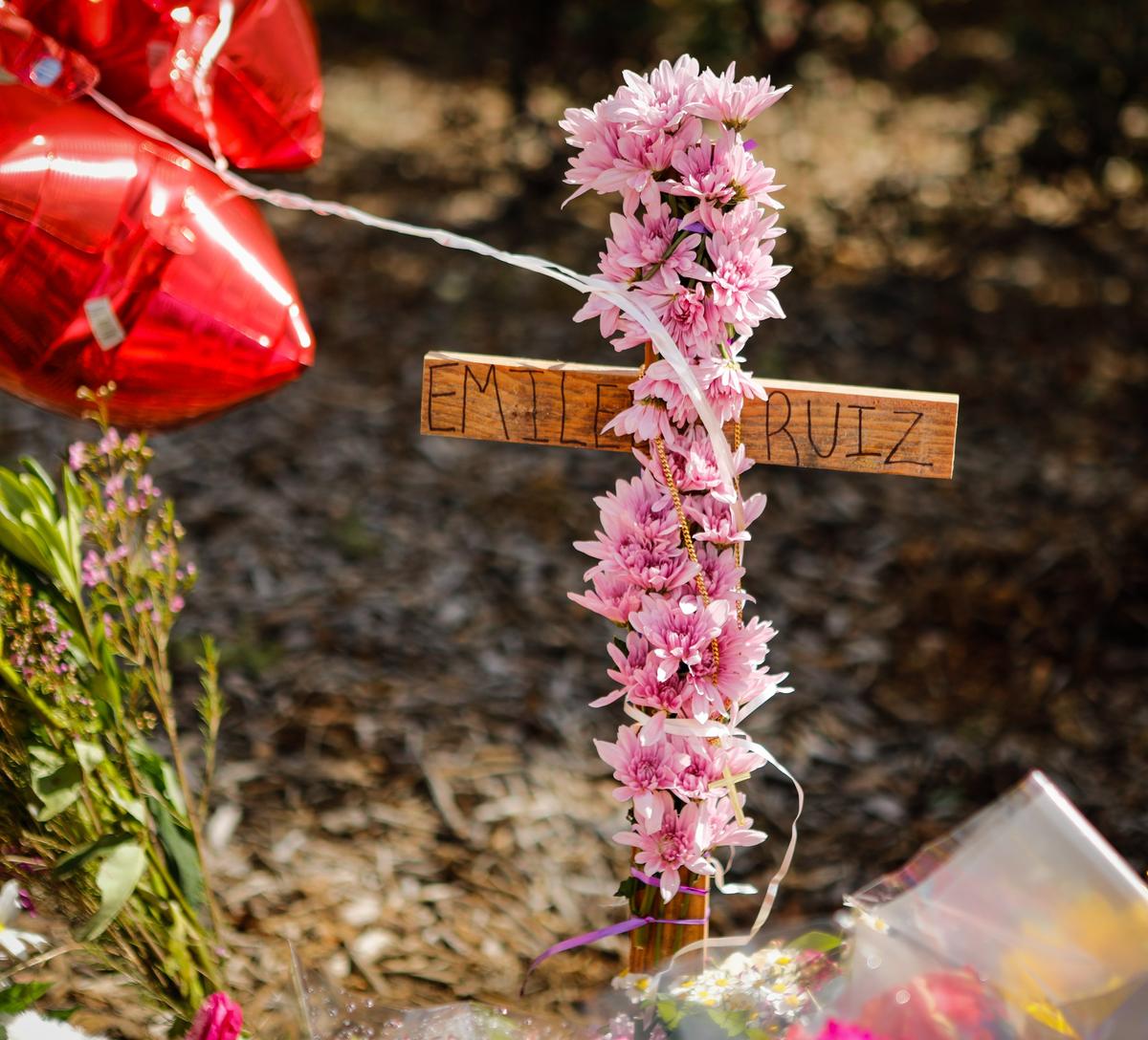 Friends have set up a memorial to Emilee Ruiz, a 17-year-old from Paso Robles who was hit by a car and killed near the northbound Highway 101 Las Tablas on-ramp on Tuesday, March 5, 2019.