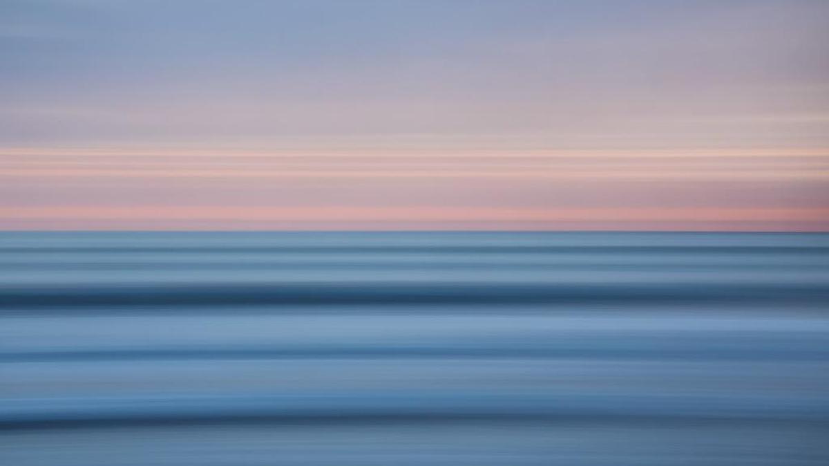 A long exposure captures the pastel tones of sunset on a recent evening in Shell Beach.