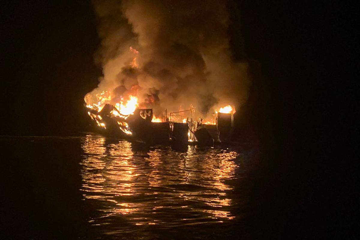 The Santa Barbara-based Conception dive boat caught fire and sank early Monday near Santa Cruz Island, and 34 people are missing and feared dead.
