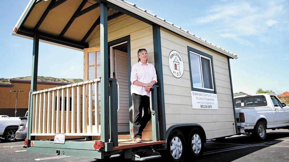 Hope’s Village of SLO and its president Becky Jorgeson are working to build a village of tiny homes like these to provide permanent housing for homeless people. The city is discussing standards that would specify what types of tiny homes on wheels are allowed.
