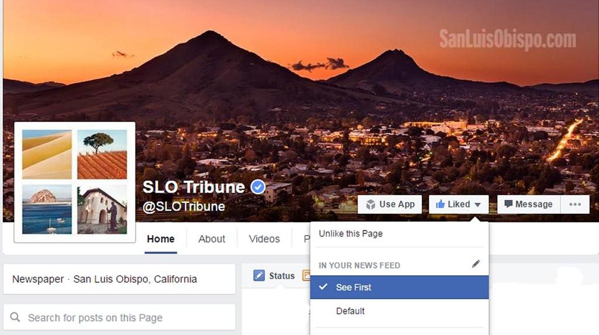 Click the “like” icon, then click “See First.”