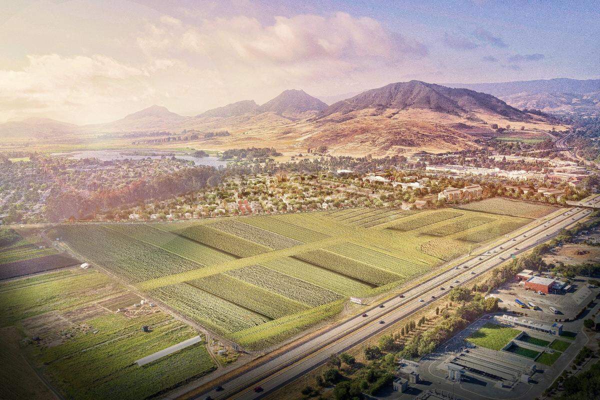 A rendering of the planned new San Luis Ranch development.