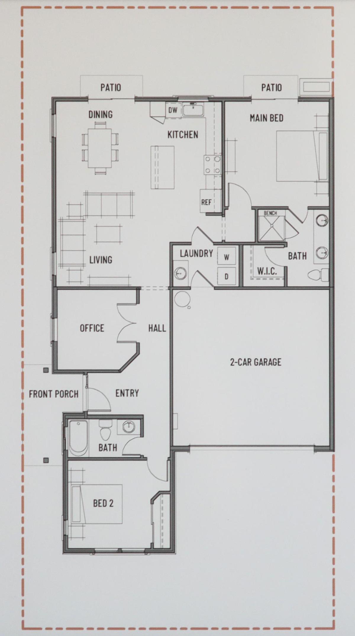 Floorplan for house in drawing at San Luis Ranch.