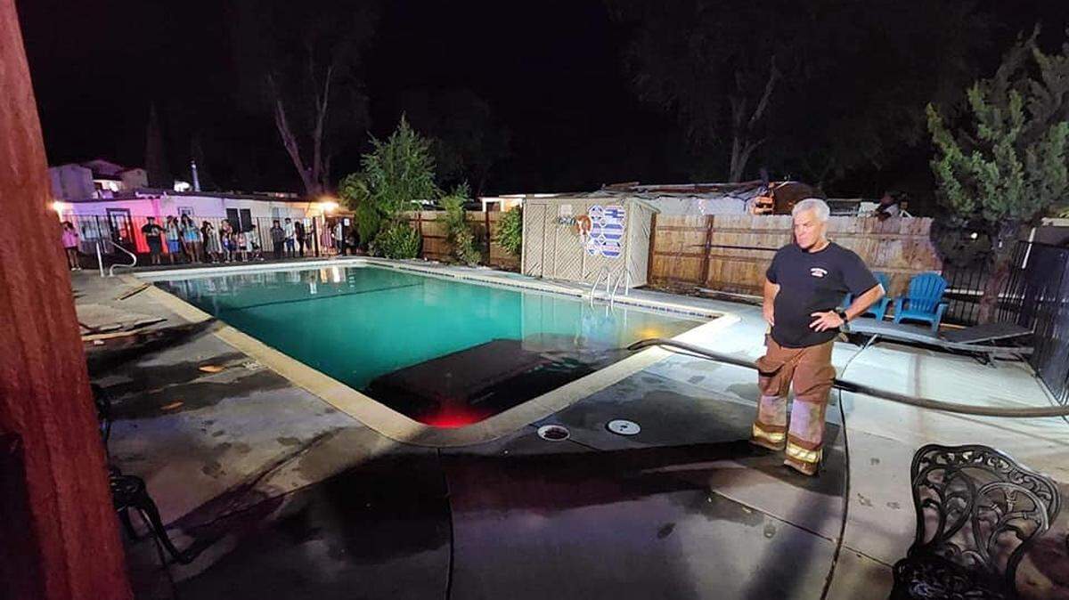 A driver crashed their car into a pool in Paso Robles on Sunday, Sept. 4, 2022. No one was inured.
