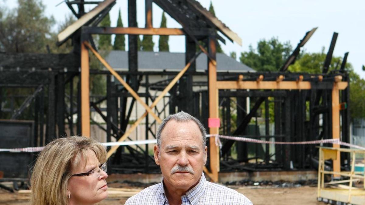 Donna and Greg France have given up plans to build seven homes in Nipomo to house farmworkers after a suspicious fire on April 6 destroyed one unit under construction and damaged another.