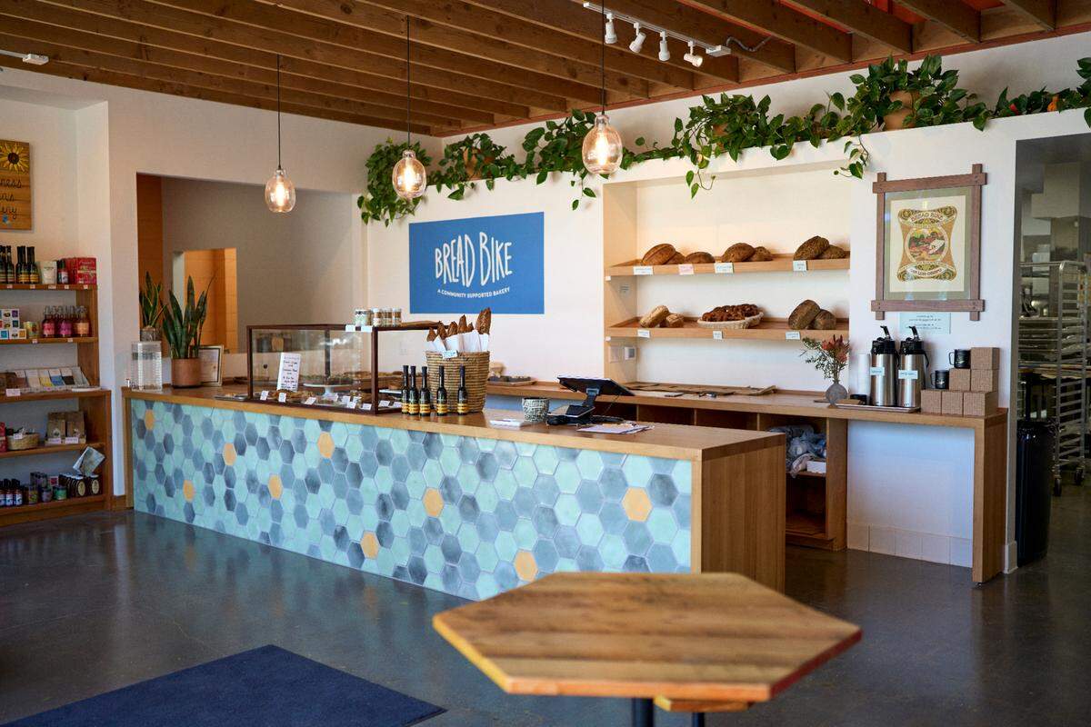 Bread Bike bakery in San Luis Obispo now has a retail shop, in addition to its in-town home delivery service, farmers market booths and selected shops.                