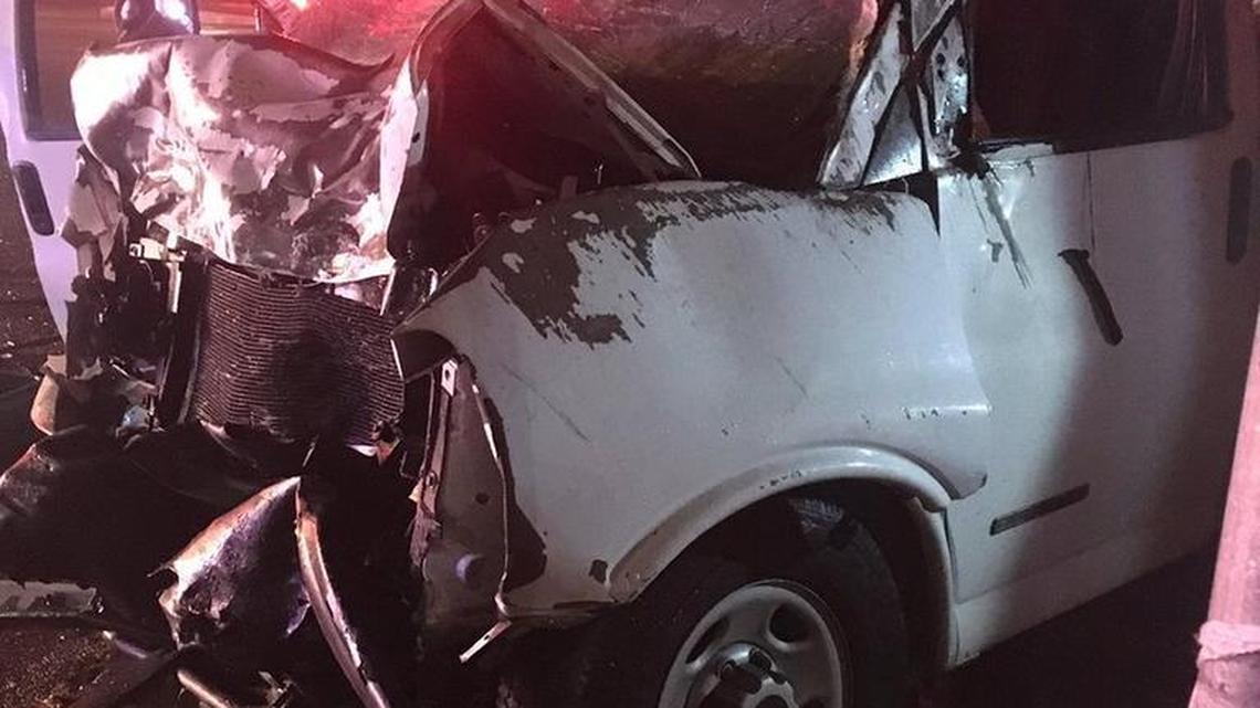 Two people were taken to the hospital after three vehicles crashed at Highway 1 and 24th Street in Oceano at 4:30 a.m. Thursday, Jan. 5, 2017.